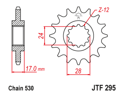 Звезда передняя JTF 295