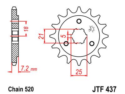 Звезда передняя JTF 437