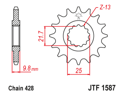 Звезда передняя JTF 1587