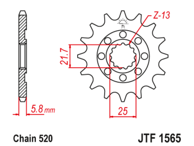 Звезда передняя JTF 1565