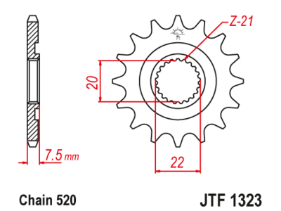 Звезда передняя JTF 1323