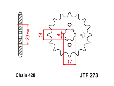 Звезда передняя JTF 273