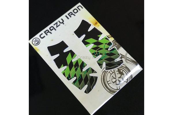 CRAZY IRON Наклейка на бак Боковая BLACK R