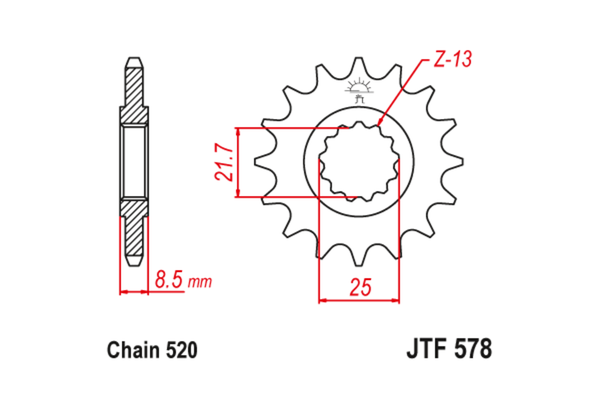 Звезда передняя JTF 578