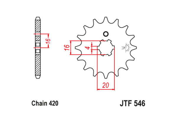 Звезда передняя JTF 546