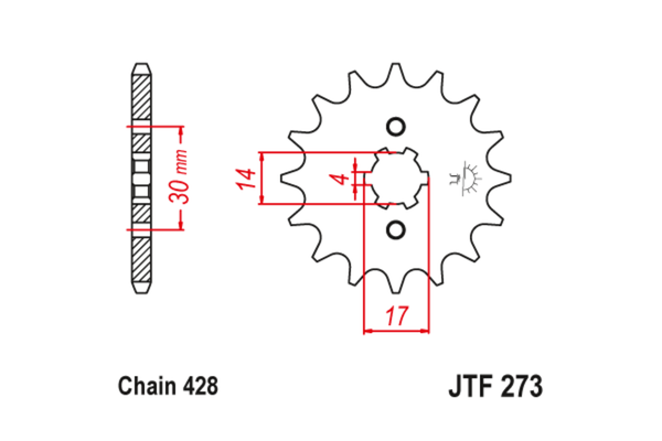 Звезда передняя JTF 273