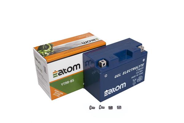 ATOM Мото аккумулятор YT9B-BS (YT9B-4) GEL гелевый
