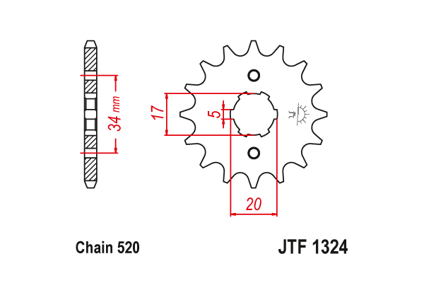 Звезда передняя JTF 1324