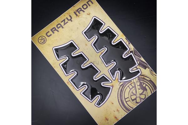CRAZY IRON Наклейка на бак Боковая Черная