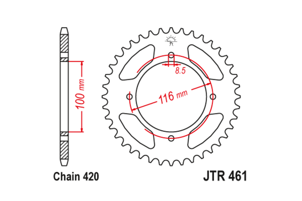 JTR 461 Звезда задняя