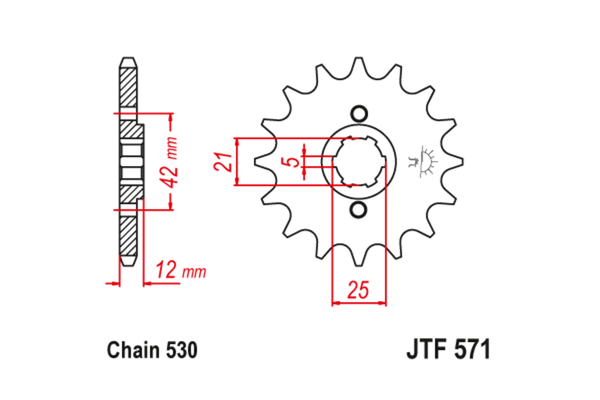Звезда передняя JTF 571