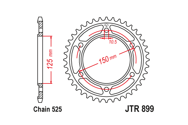 JTR 899 Звезда задняя