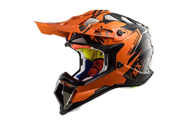 LS2 Мотошлем MX700 SUBVERTER EVO EMPEROR, черно-оранжевый