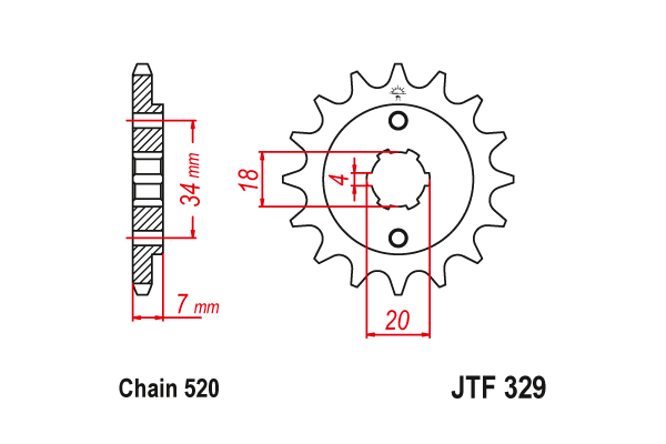 Звезда передняя JTF 329
