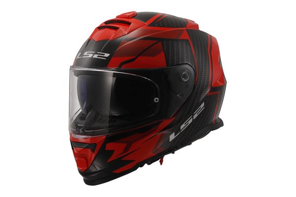 LS2 Мотошлем FF800 STORM TRACKER Чёрно-красный