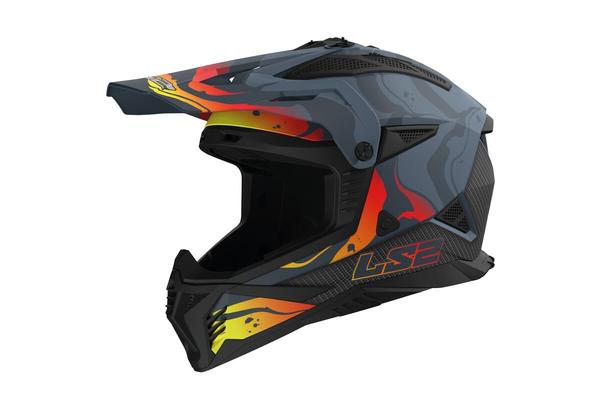 LS2 Мотошлем MX708 FAST II WASH, темно-серый матовый