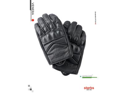 STARKS Кожаные перчатки Venera, Чёрный M