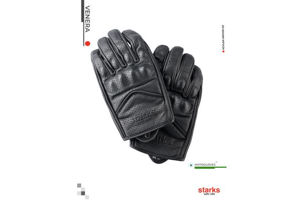 STARKS Кожаные перчатки Venera, Чёрный M