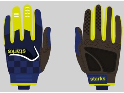 STARKS Текстильные перчатки Phoenix V3 Синий/Hi-Viz