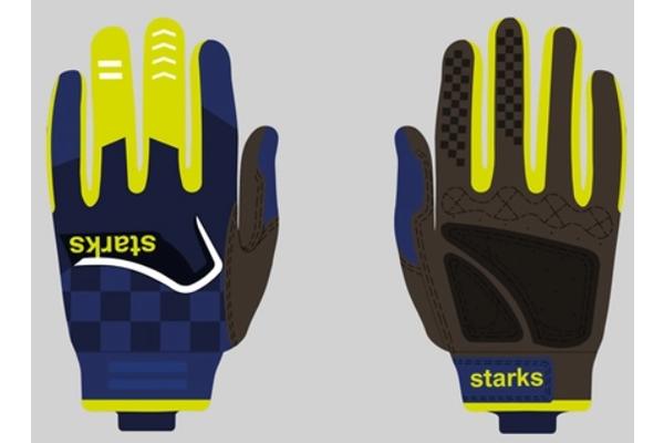 STARKS Текстильные перчатки Phoenix V3 Синий/Hi-Viz