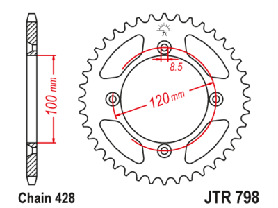 JTR 798 Звезда задняя