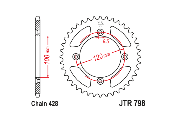 JTR 798 Звезда задняя