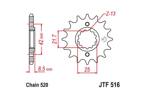 Звезда передняя JTF 516