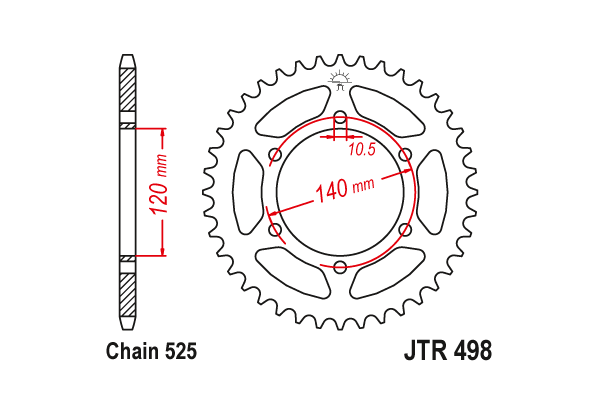 JTR 498 Звезда задняя