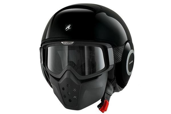 SHARK ШЛЕМ ОТКРЫТЫЙ DRAK (RAW) BLANK BLACK, ЧЕРНЫЙ