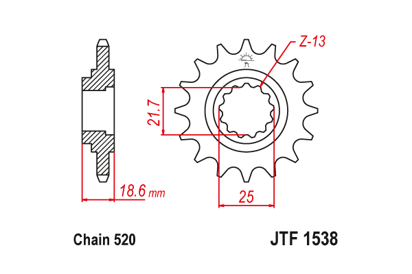 Звезда передняя JTF 1538