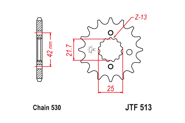 Звезда передняя JTF 513