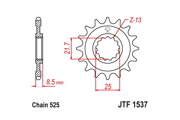 Звезда передняя JTF 1537
