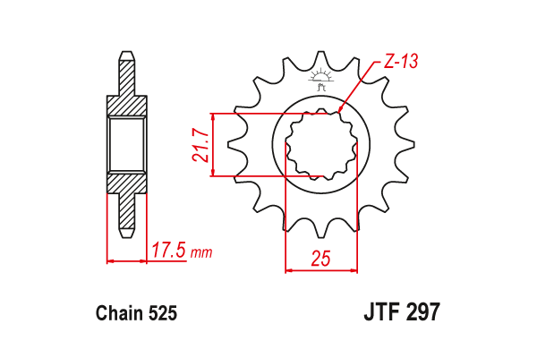 Звезда передняя JTF 297