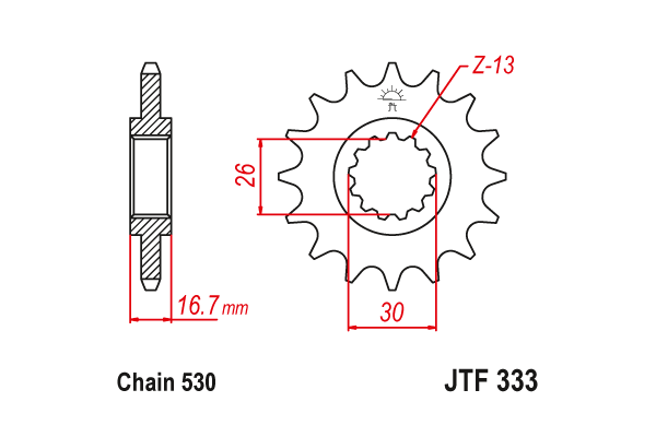Звезда передняя JTF 333