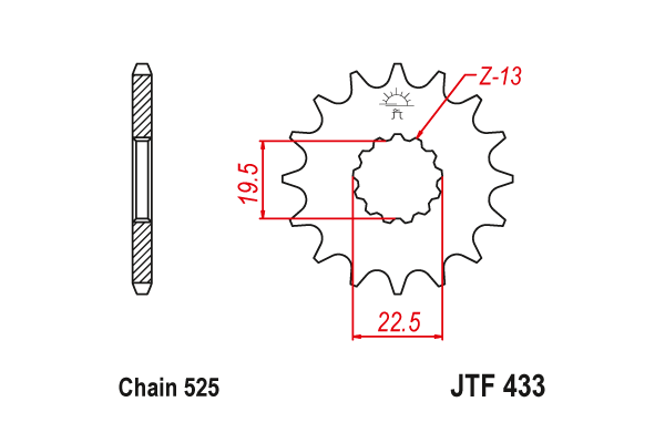 Звезда передняя JTF 433