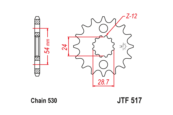 Звезда передняя JTF 517