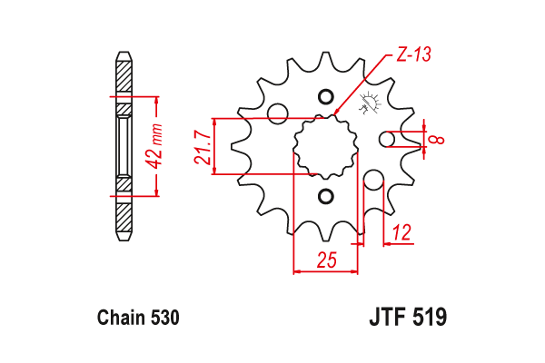 Звезда передняя JTF 519