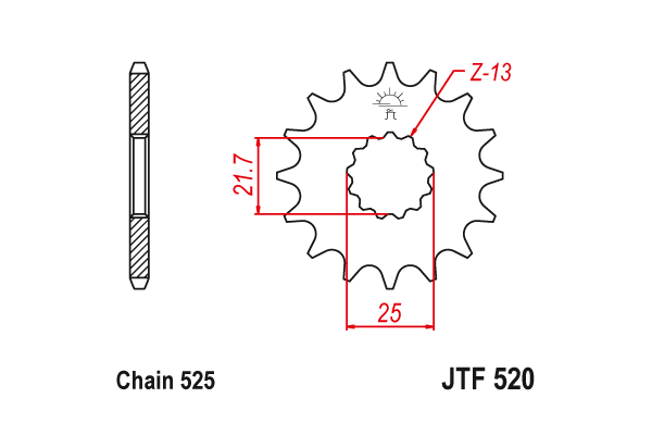Звезда передняя JTF 520