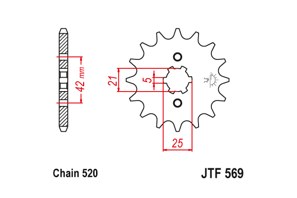 Звезда передняя JTF 569