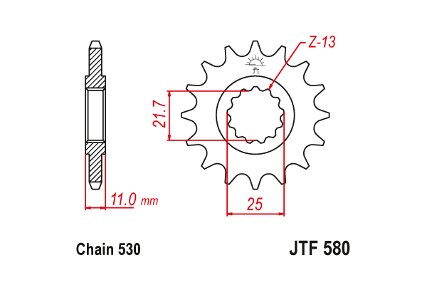 Звезда передняя JTF 580