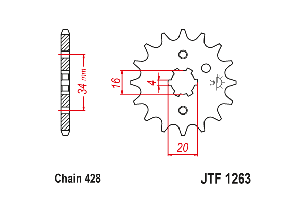 Звезда передняя JTF 1263