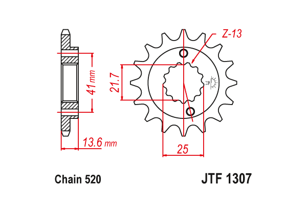 Звезда передняя JTF 1307