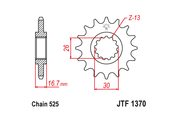 Звезда передняя JTF 1370