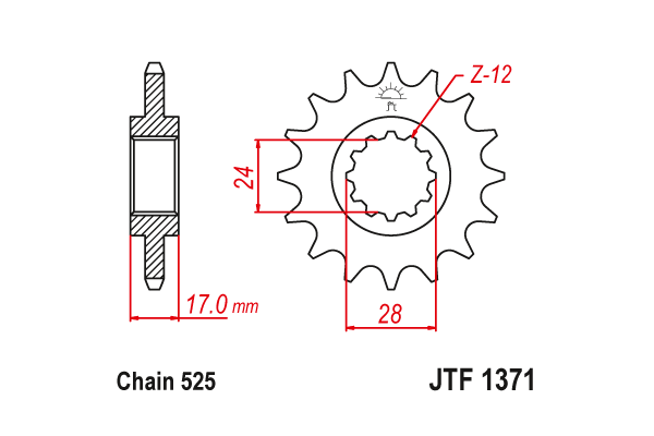 Звезда передняя JTF 1371