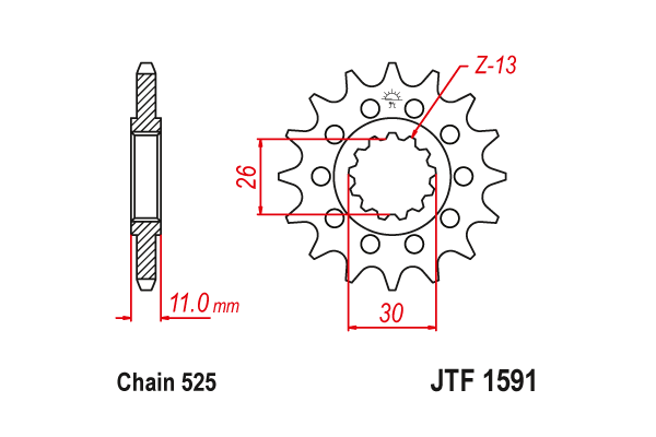 Звезда передняя JTF 1591