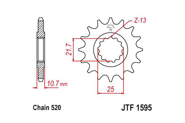 Звезда передняя JTF 1595