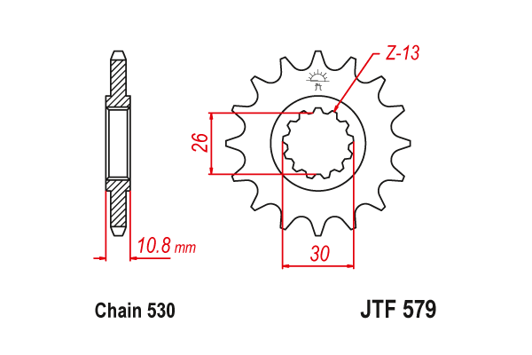Звезда передняя JTF 579