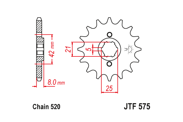 Звезда передняя JTF 575