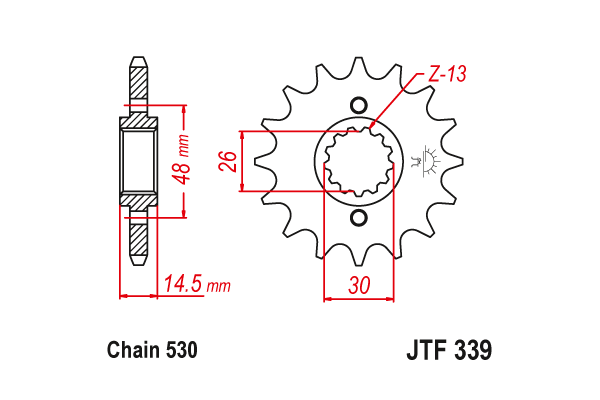 Звезда передняя JTF 339