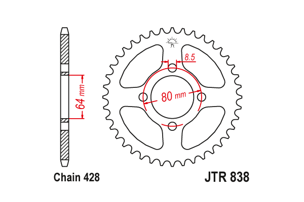 JTR 838 Звезда задняя